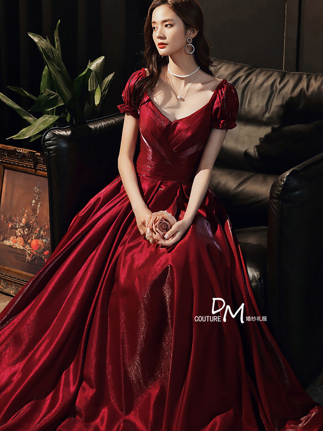 DM婚纱/缎面高定系列/爱如蔷薇