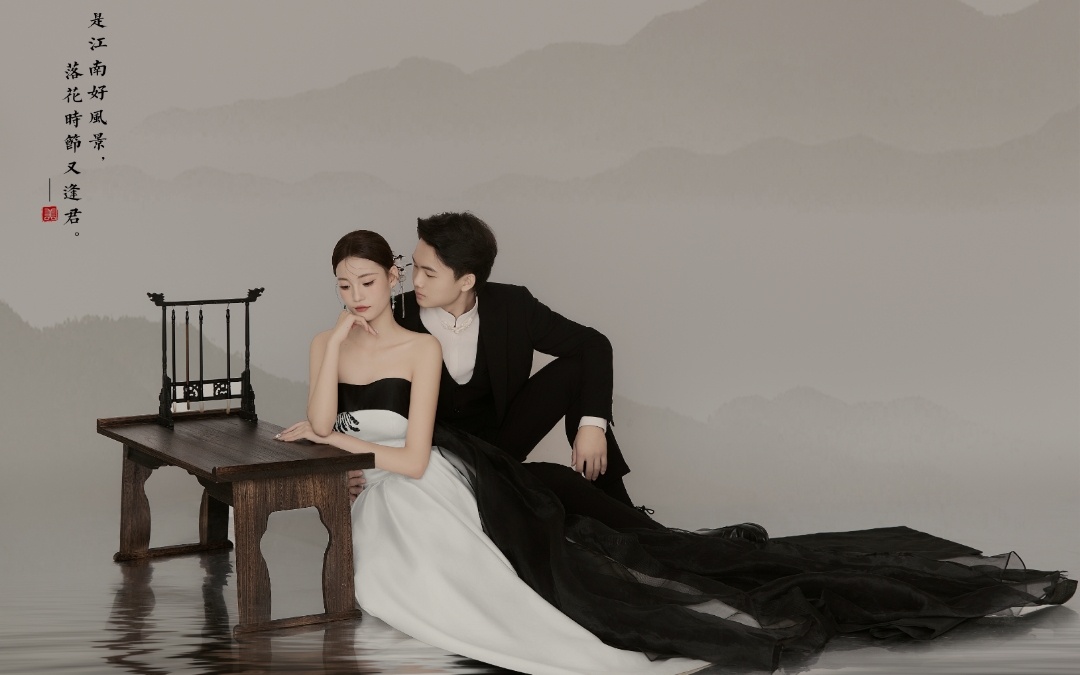 新中式清冷感🕊️国风工笔画婚纱