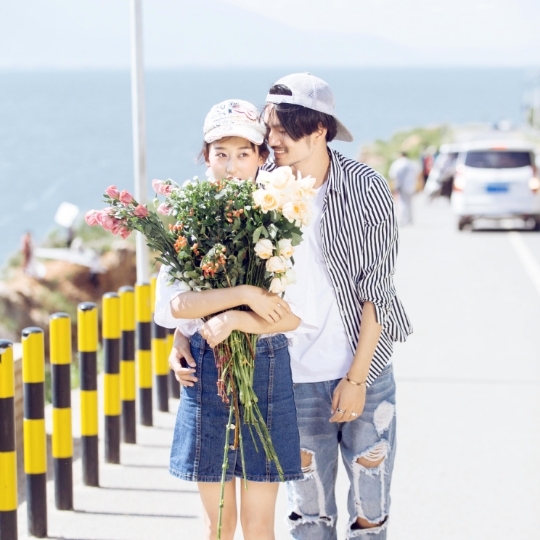 像大叔型的大叔，美美婚纱照