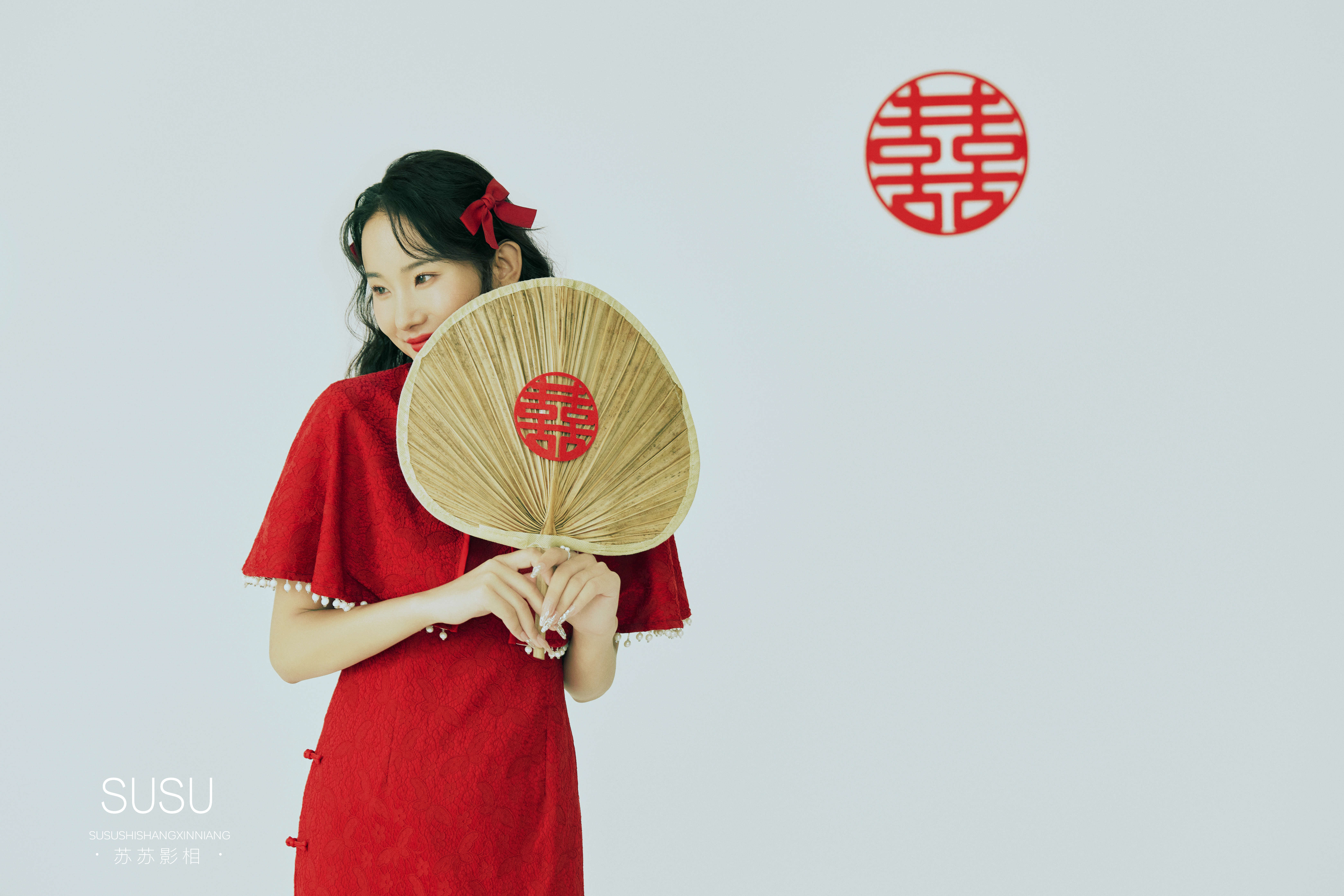 爱意满满的囍嫁风旗袍婚纱照，每张都超爱！！