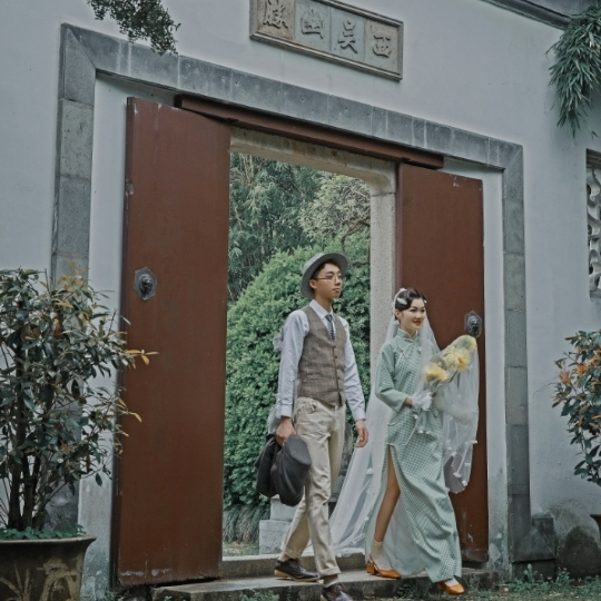 湖州婚纱照|婉约小复古婚纱照