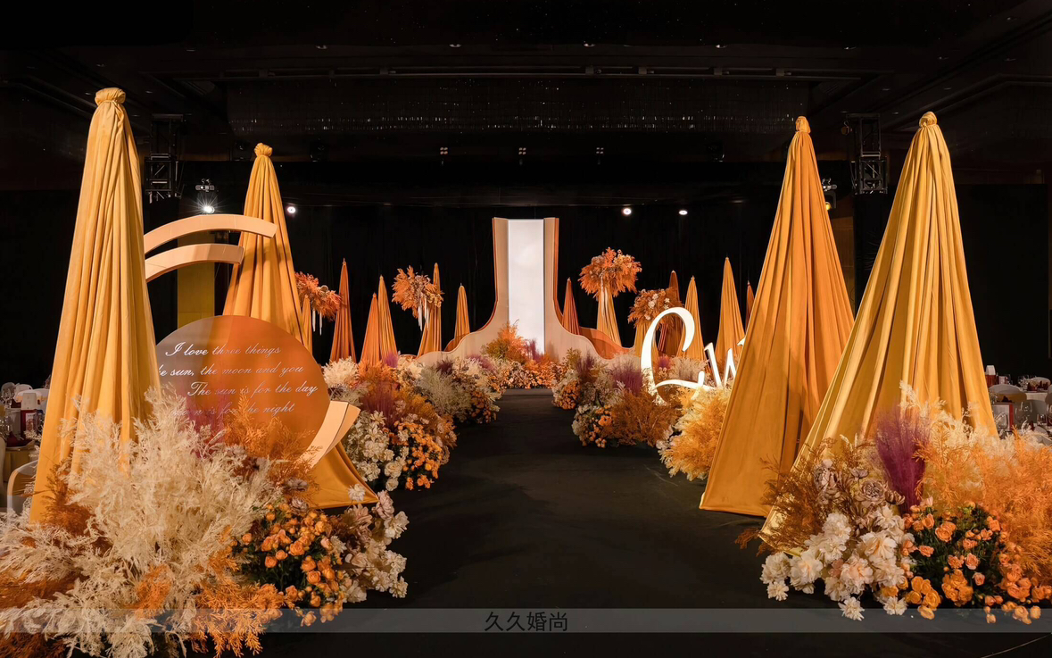 小众柠檬黄复古婚礼