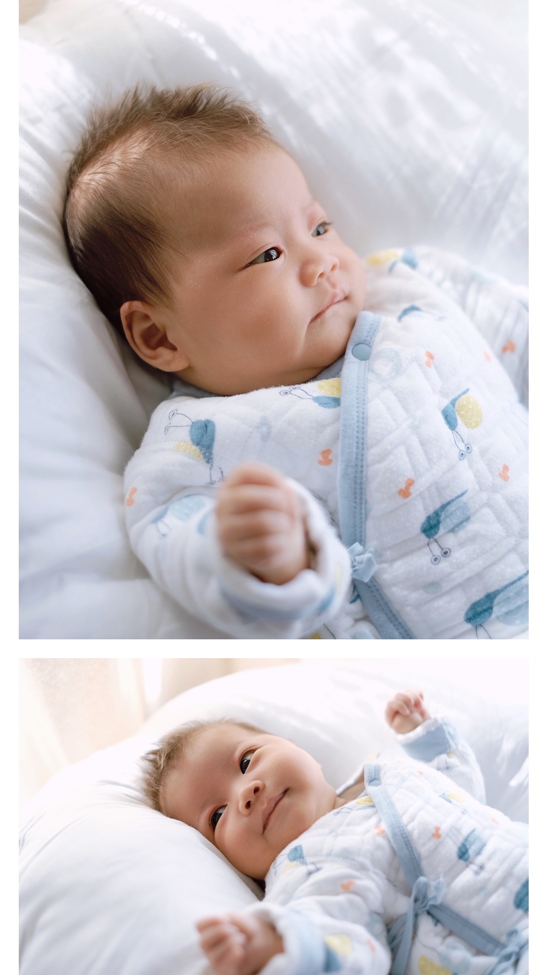 日系婴儿自然光百天照 小清新儿童写真摄影