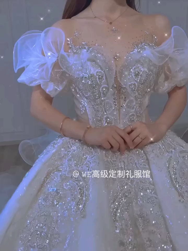 梦幻双拖尾主仪式纱