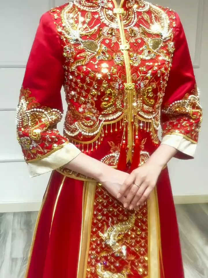 【初心】轻奢主纱＋龙凤秀禾服＋晚礼服（三件套）