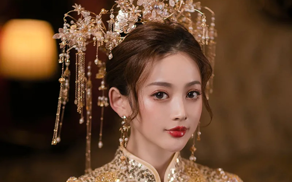 传统中式风格新娘必备造型温文尔雅
