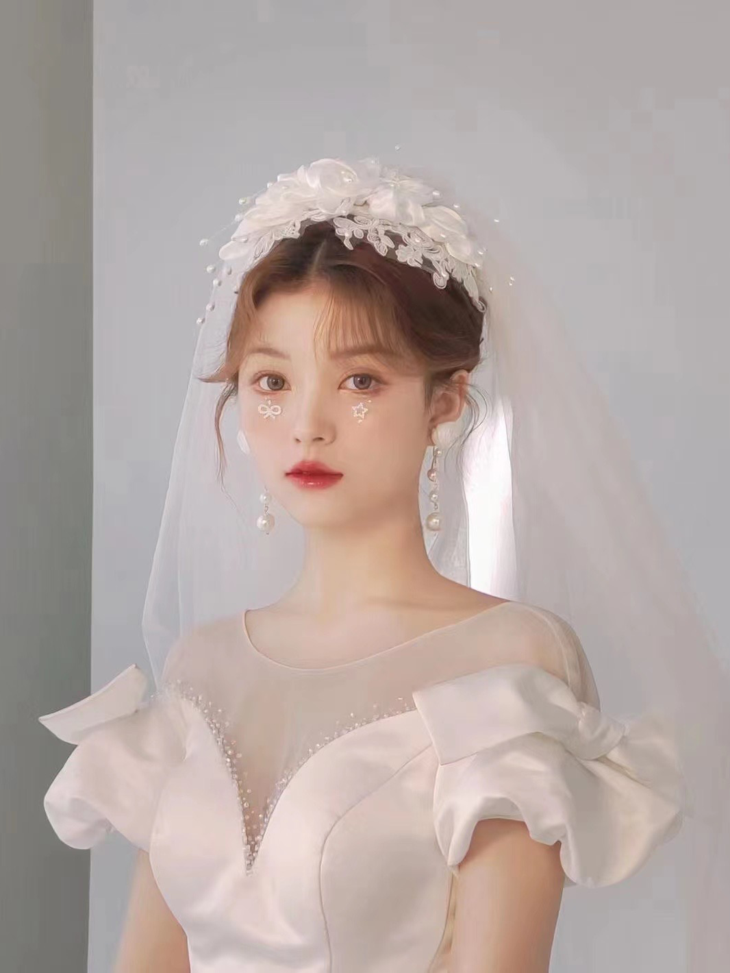 减龄少女必备新娘水晶造型