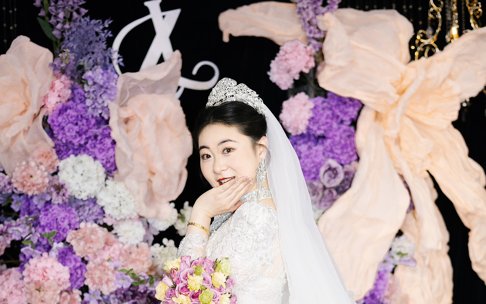 紫色氛围小众婚礼-来自潍坊安丘凌河镇鑫龙酒店