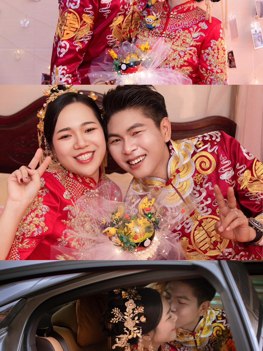 新郎+新娘跟妆一天送两个妈咪妆+伴娘妆容