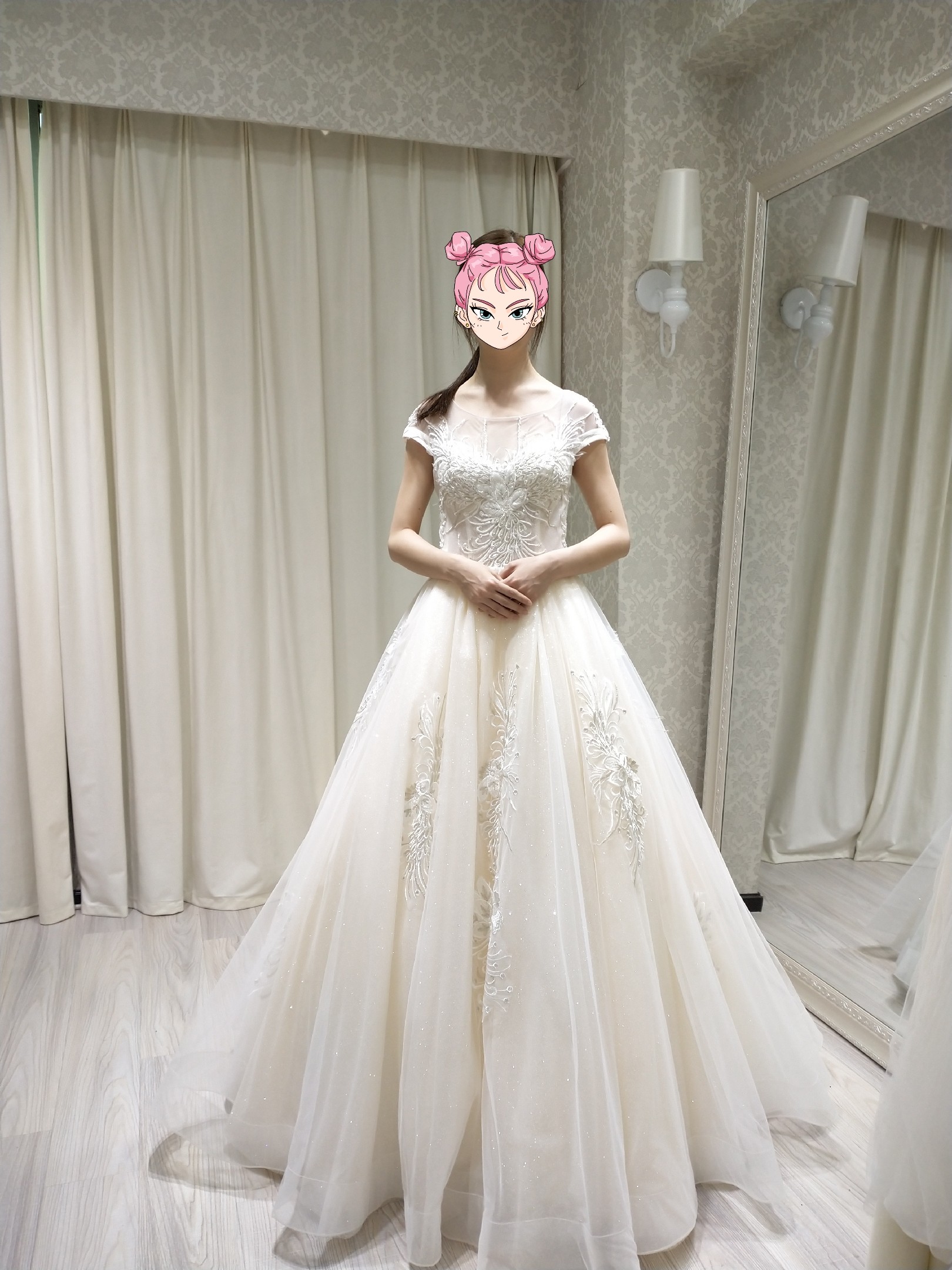 4K搞定跟妆+婚纱，我的拖尾主纱美的惊艳全场！
