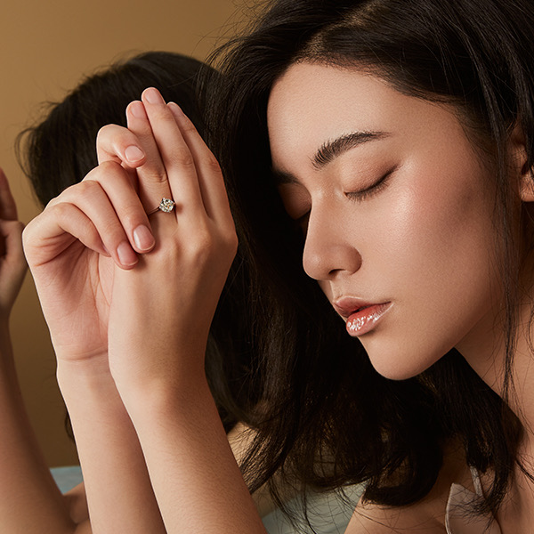 CHJ丘比特完美爱系列18K金钻石女戒