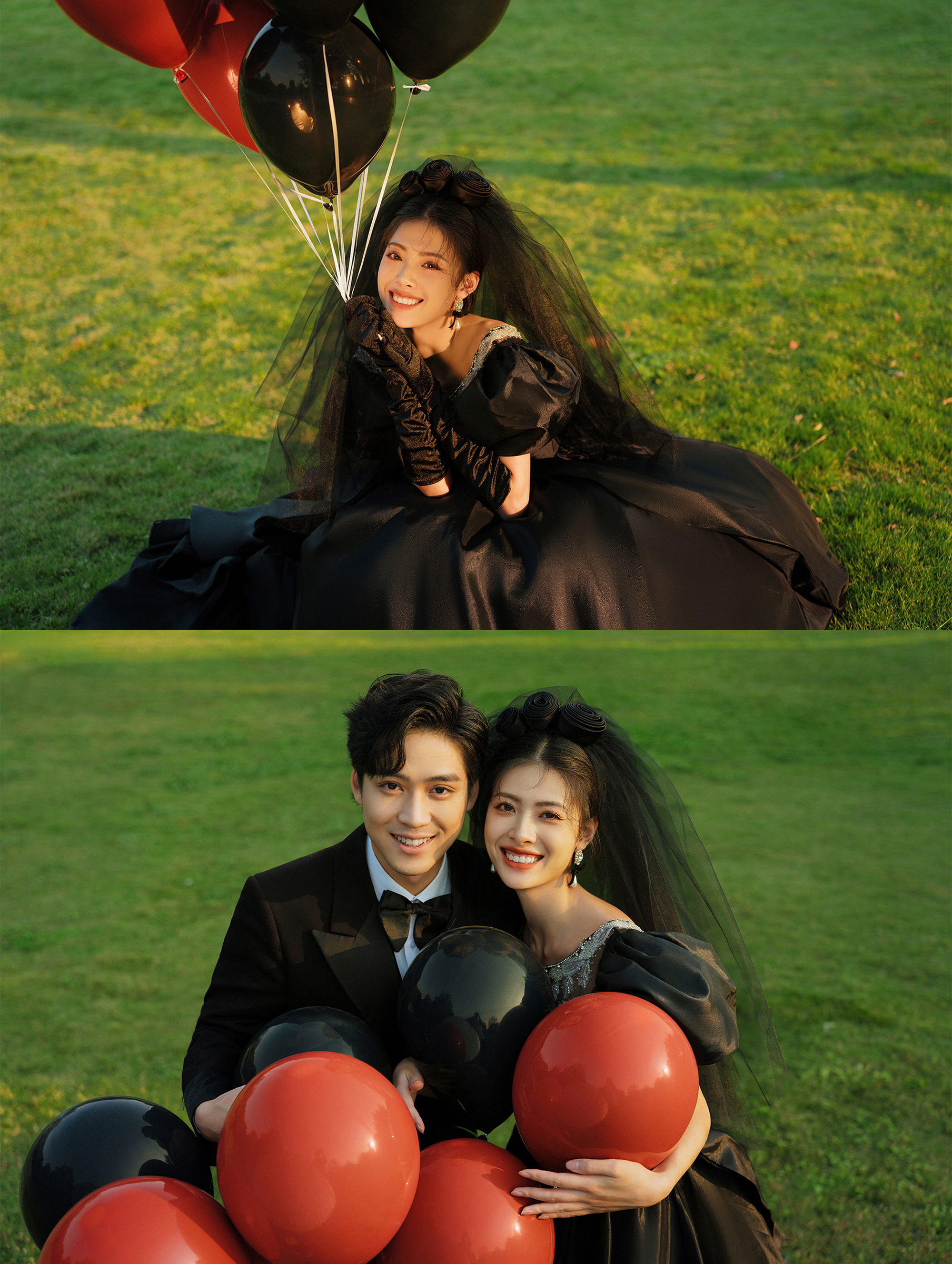 哇！超治愈又情绪感十足的黑纱婚纱照