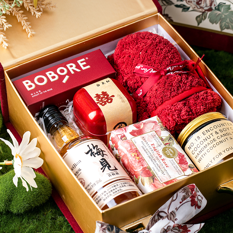 【婚礼纪推荐】神秘花园竹节手提箱中式伴手礼