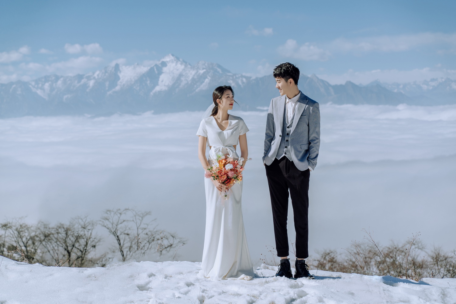 【冬季必拍】浪漫雪景婚紗照+底片全送+提前搶檔期