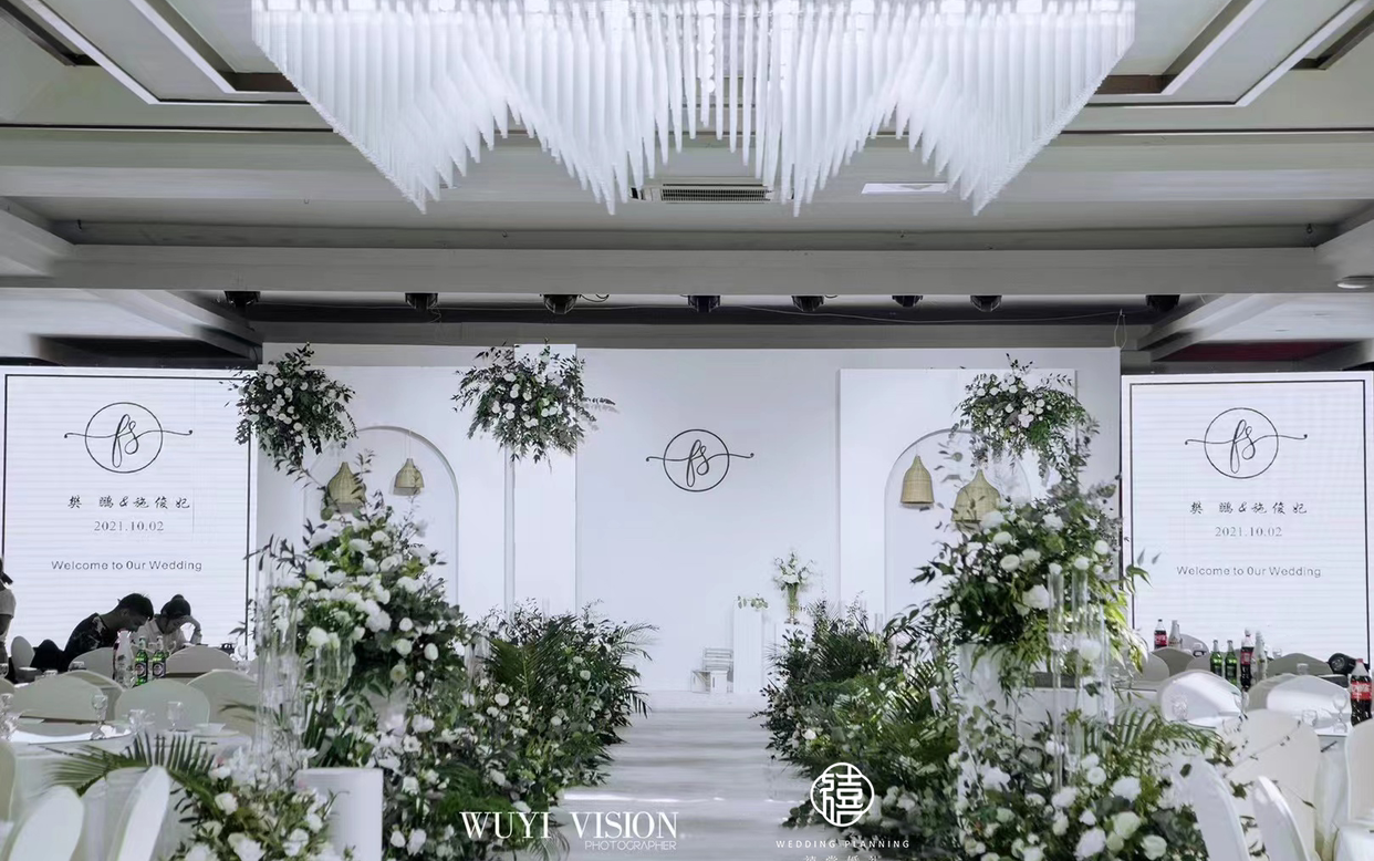 小预算大效果白绿色韩系婚礼