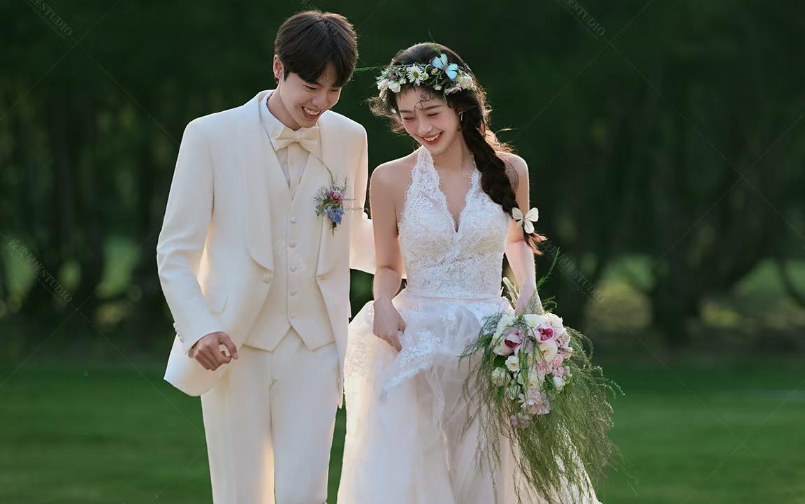 森系婚纱照-与春日撞个满怀