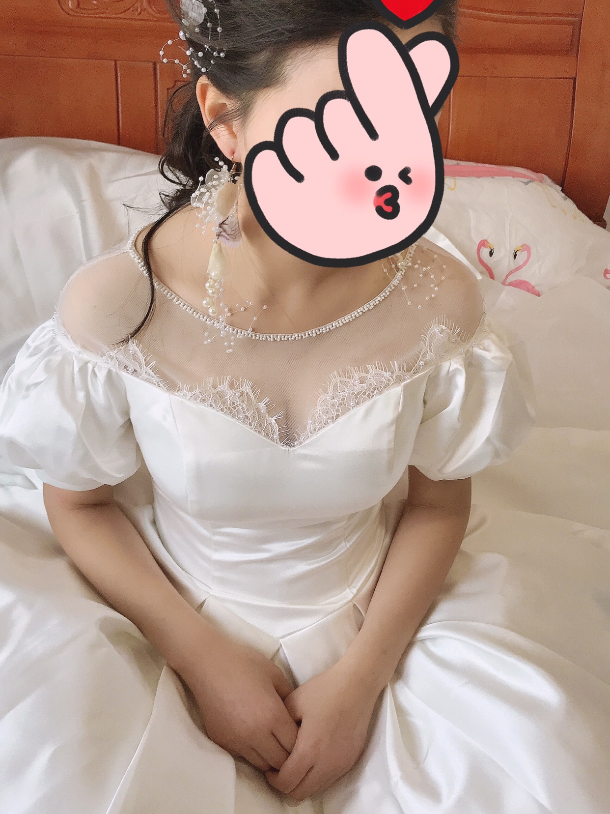 公主风缎面主婚纱新款新娘2021法式轻简约大气奢