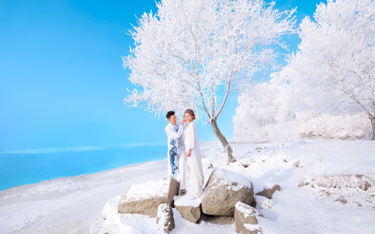 幸福唯美婚纱照 吉林市市区拍摄
