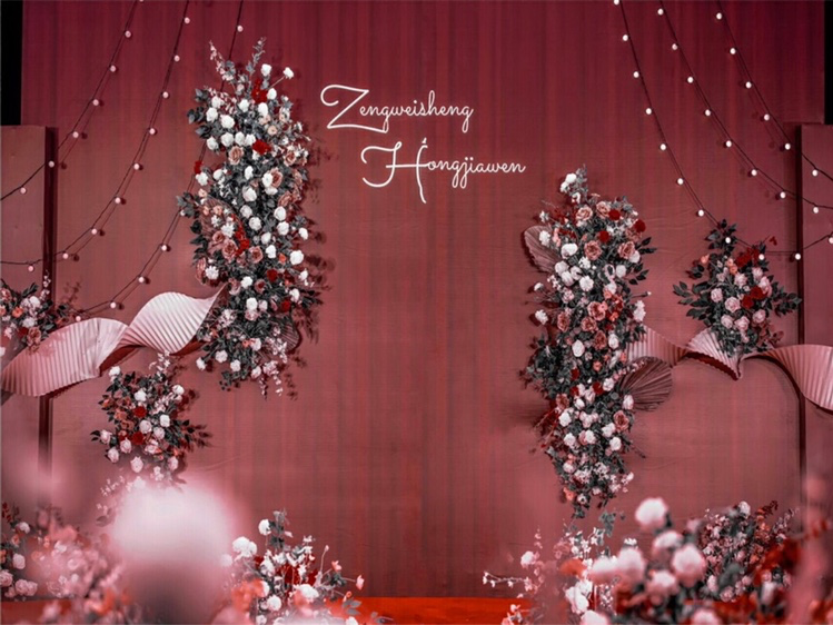 【夏洋】好评如潮/饱满质感/酒红色大气时尚婚礼