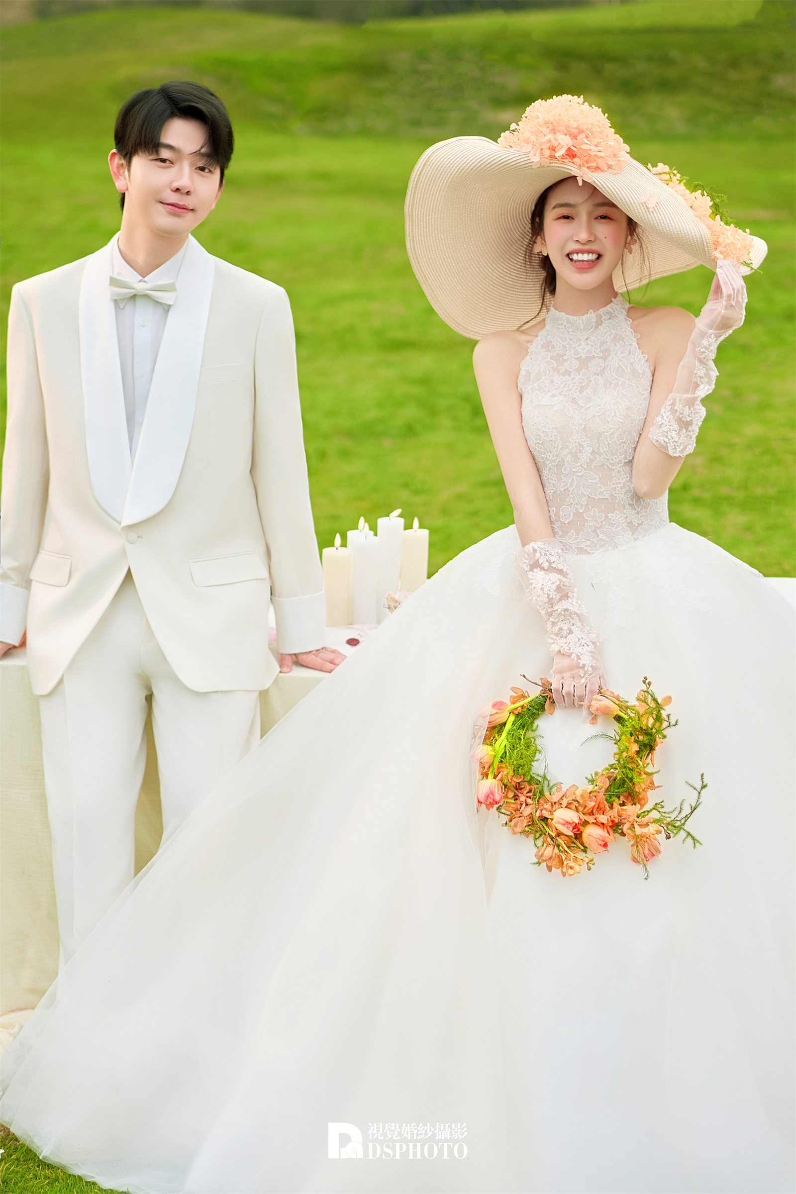 法式/森系草坪婚纱照