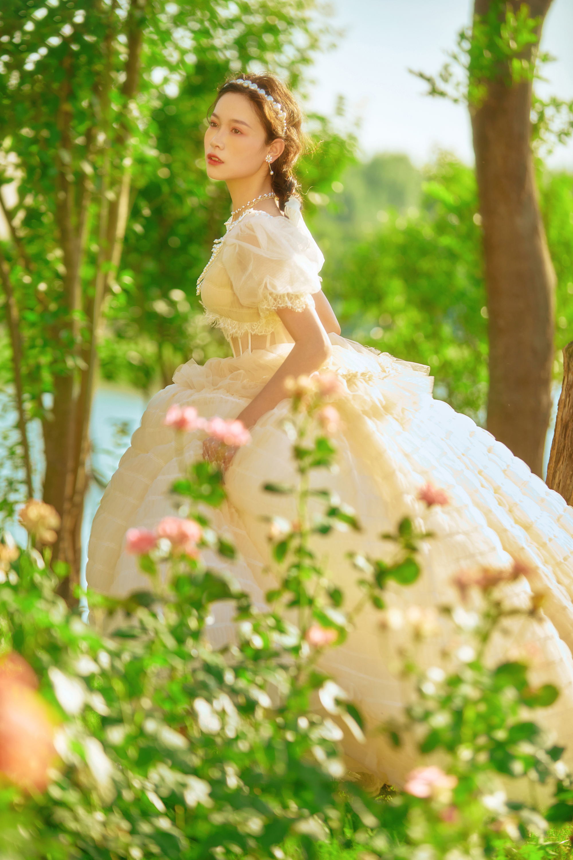 夏天一定要拍的奶油色清新治愈森系婚纱照