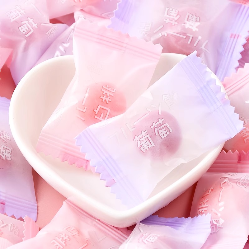 龙客日式の白桃水果汁硬糖散装结婚庆婚礼喜糖网红糖果小零食