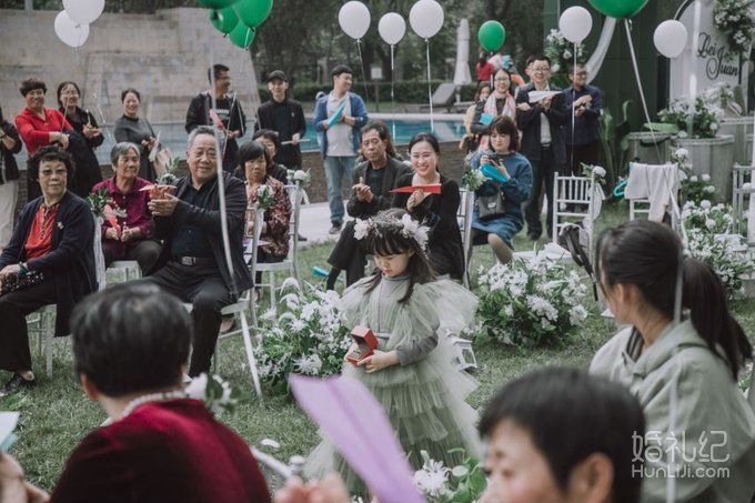 户外婚礼 婚礼当天之誓言 婚戒环节