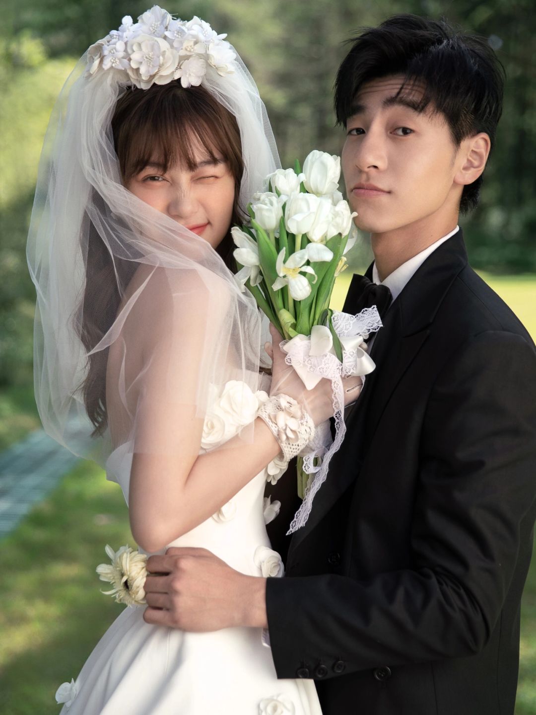 户外韩式婚纱照
