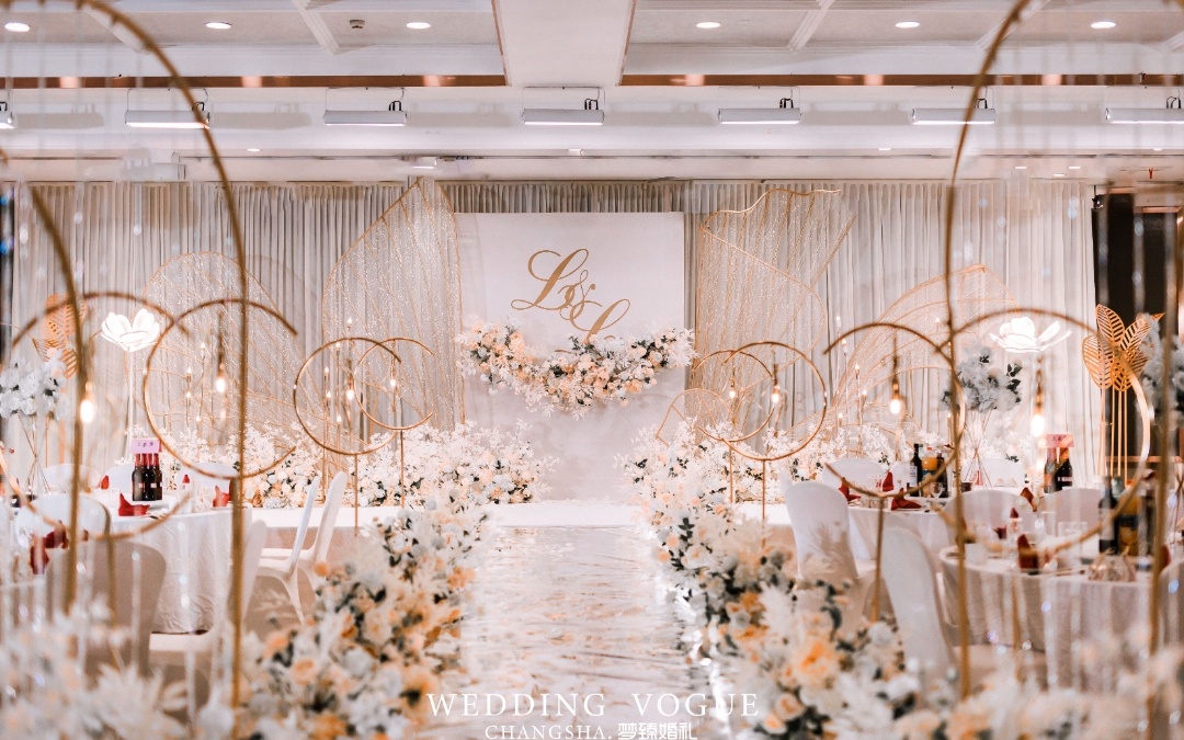 香槟金色婚礼场景 网红婚礼