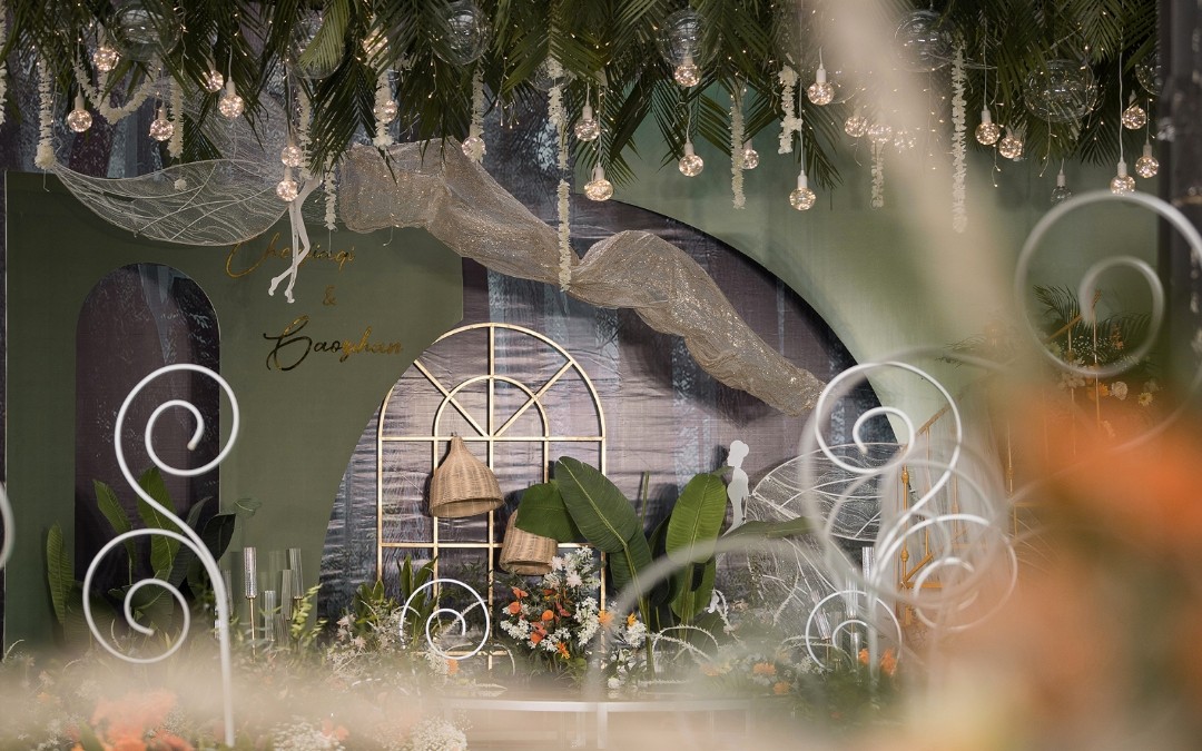 莫兰迪雾霾蓝婚礼 纯场布23800