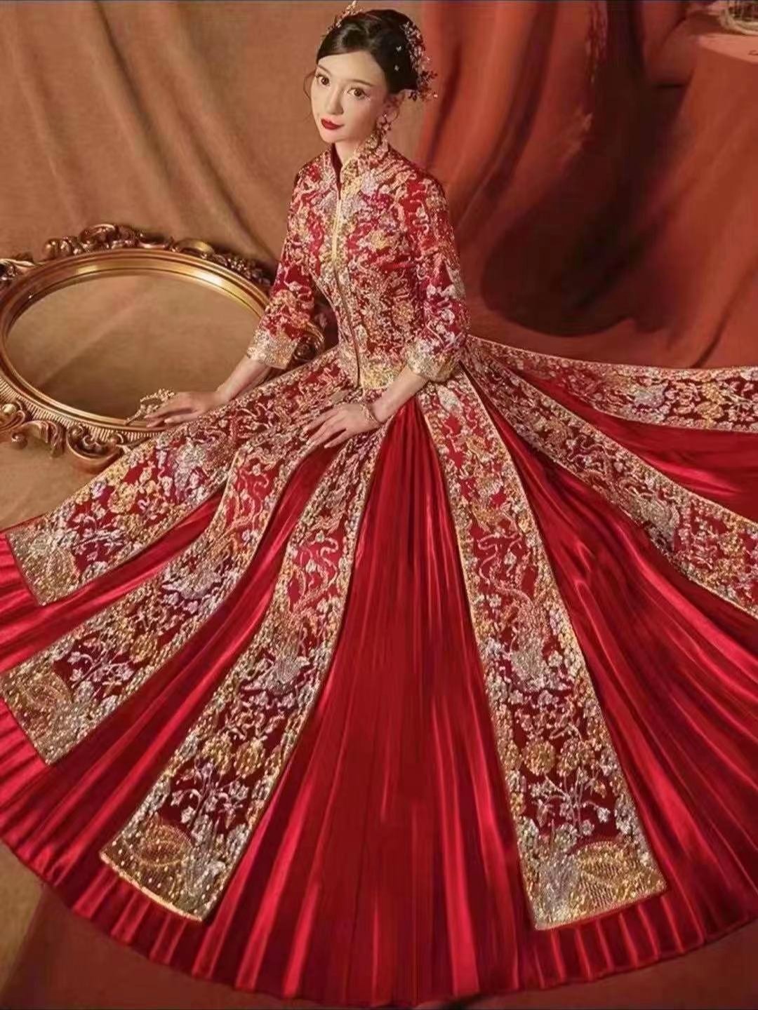 婚紗秀禾新郎裝伴郎伴娘服新款婚紗網(wǎng)紅款
