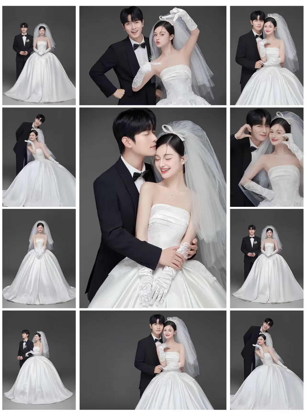 【推荐】婚纱照4套+婚纱礼服4套+6个放大+相册