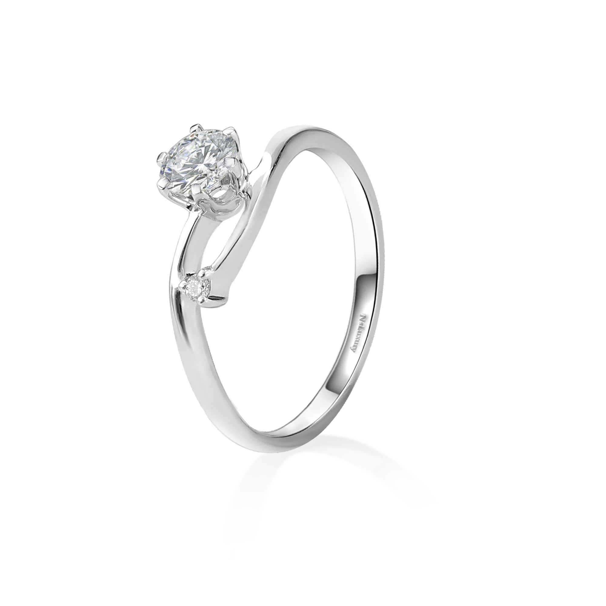 18k白鑽石戒指-GIA