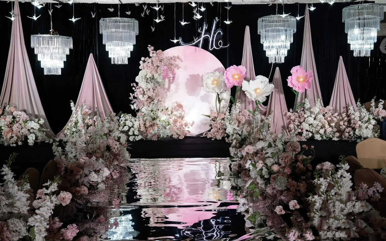 落日粉色系婚礼