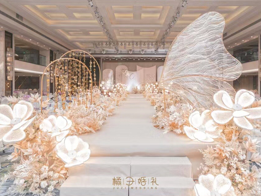 新海利海利廳香檳粉大氣婚禮