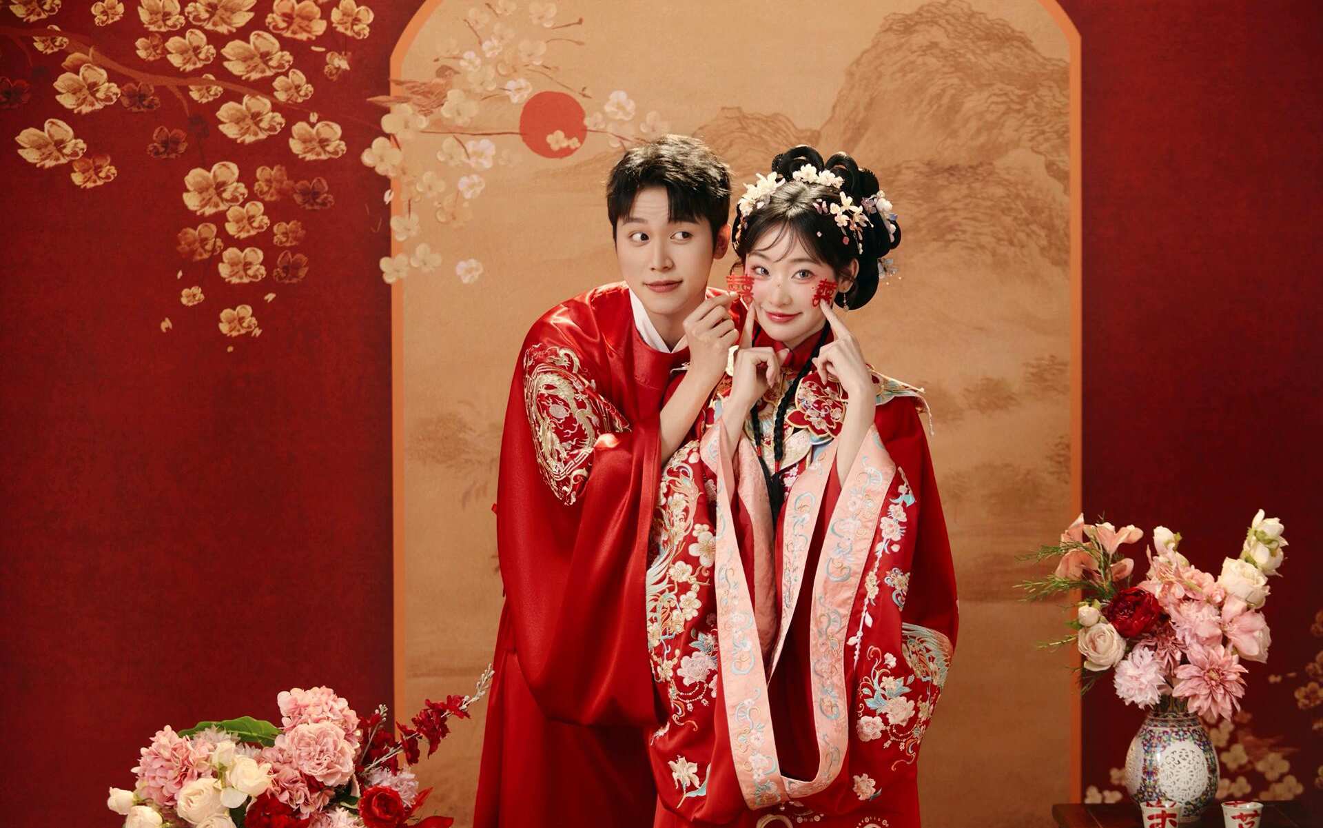 俏皮可爱的汉服婚纱照｜统一全家审美