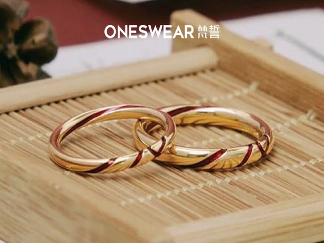 红绳情结女戒-中国风珐琅戒指热销情侣对戒设计定制