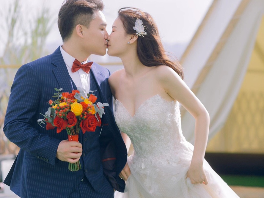 结婚登记照妆发，送男士妆发