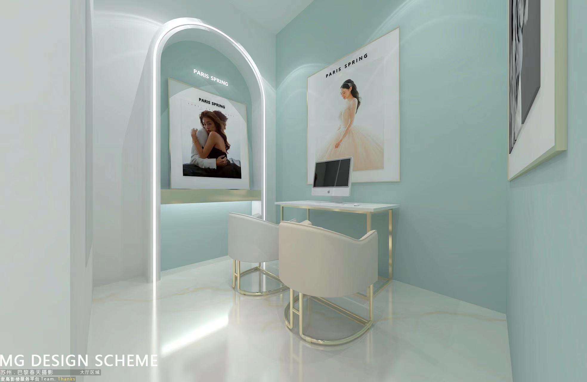 巴黎春天婚纱摄影店铺环境