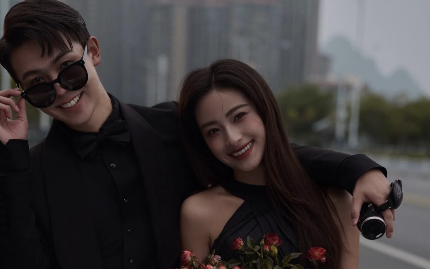 雜志美式復(fù)古街拍婚紗照