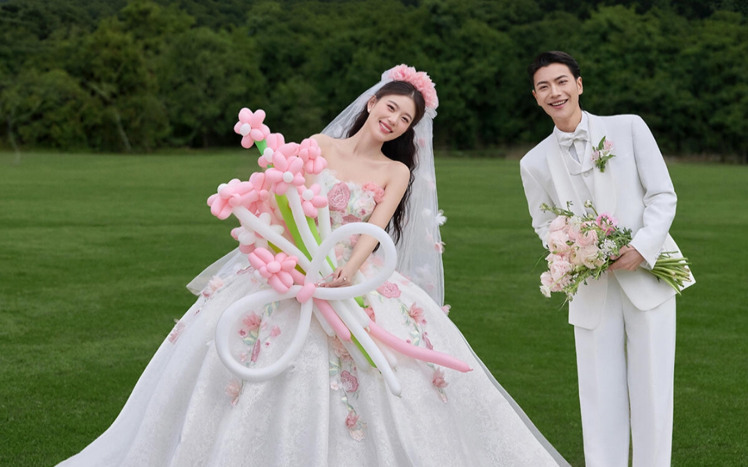 🌸坠入春日梦幻！草坪婚纱照美出新高度