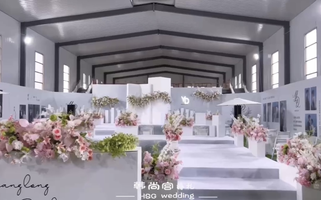 【韩尚宫】适合大棚，适合厂房的沉浸式婚礼 白色很