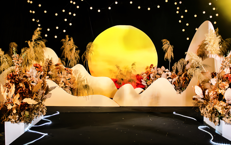 小众浪漫落日婚礼