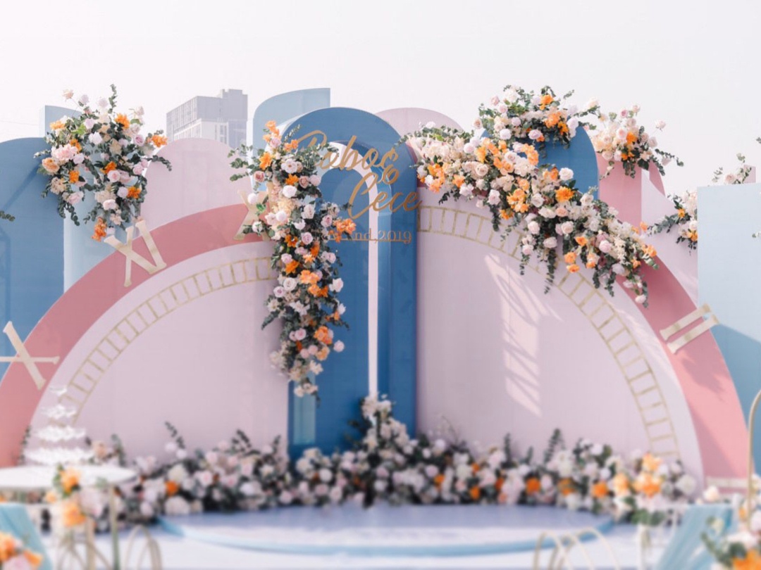 运城罗漫户外小院婚礼《时钟》