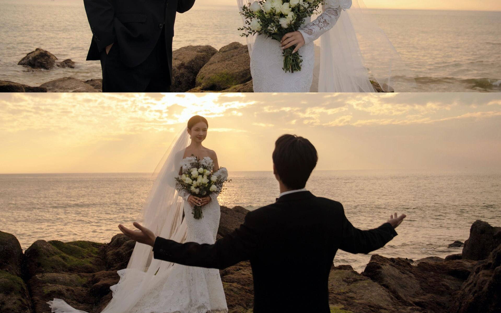 「客·海景夕阳礁石婚纱照超绝」