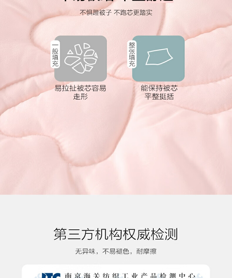 【水星家纺】克洛怡抗菌七孔二合一被(玉粉色)被芯