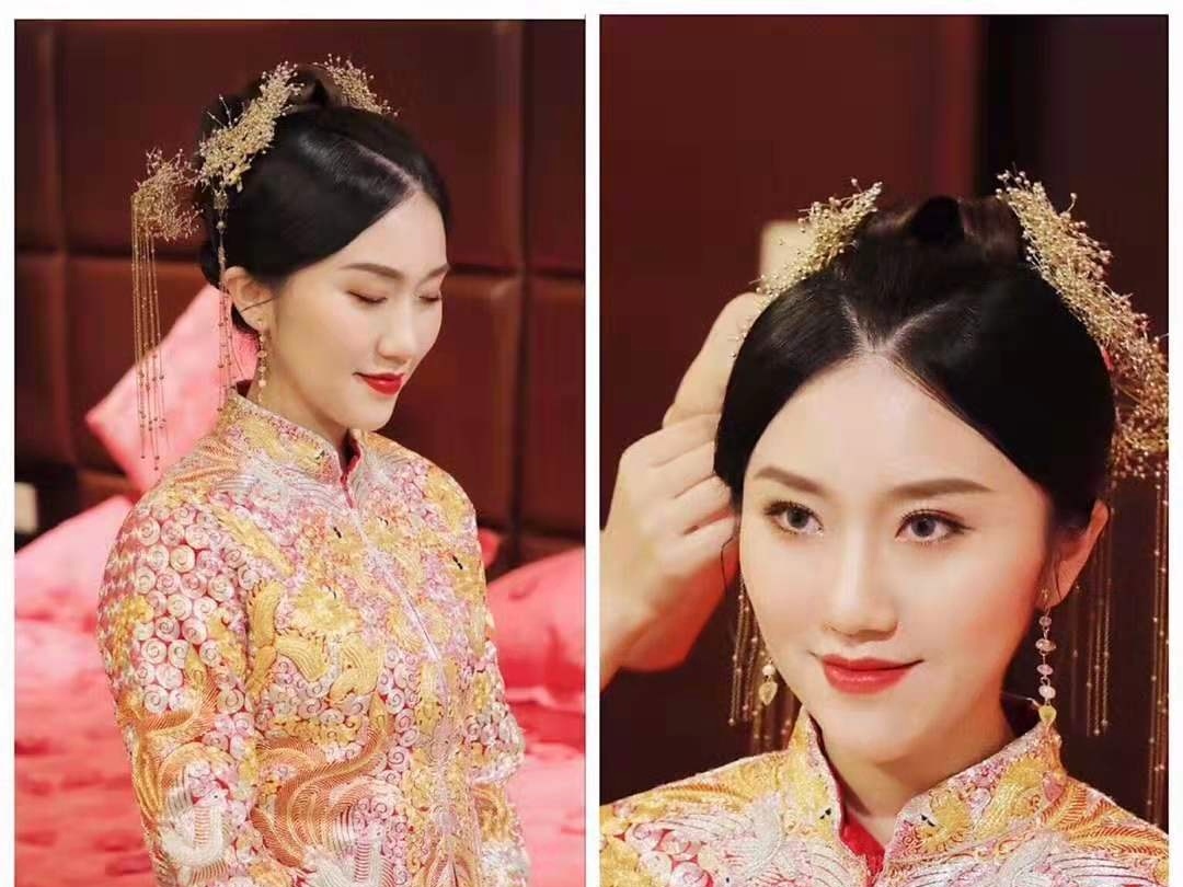 广佛清英化妆师中式，婚纱造型二选一