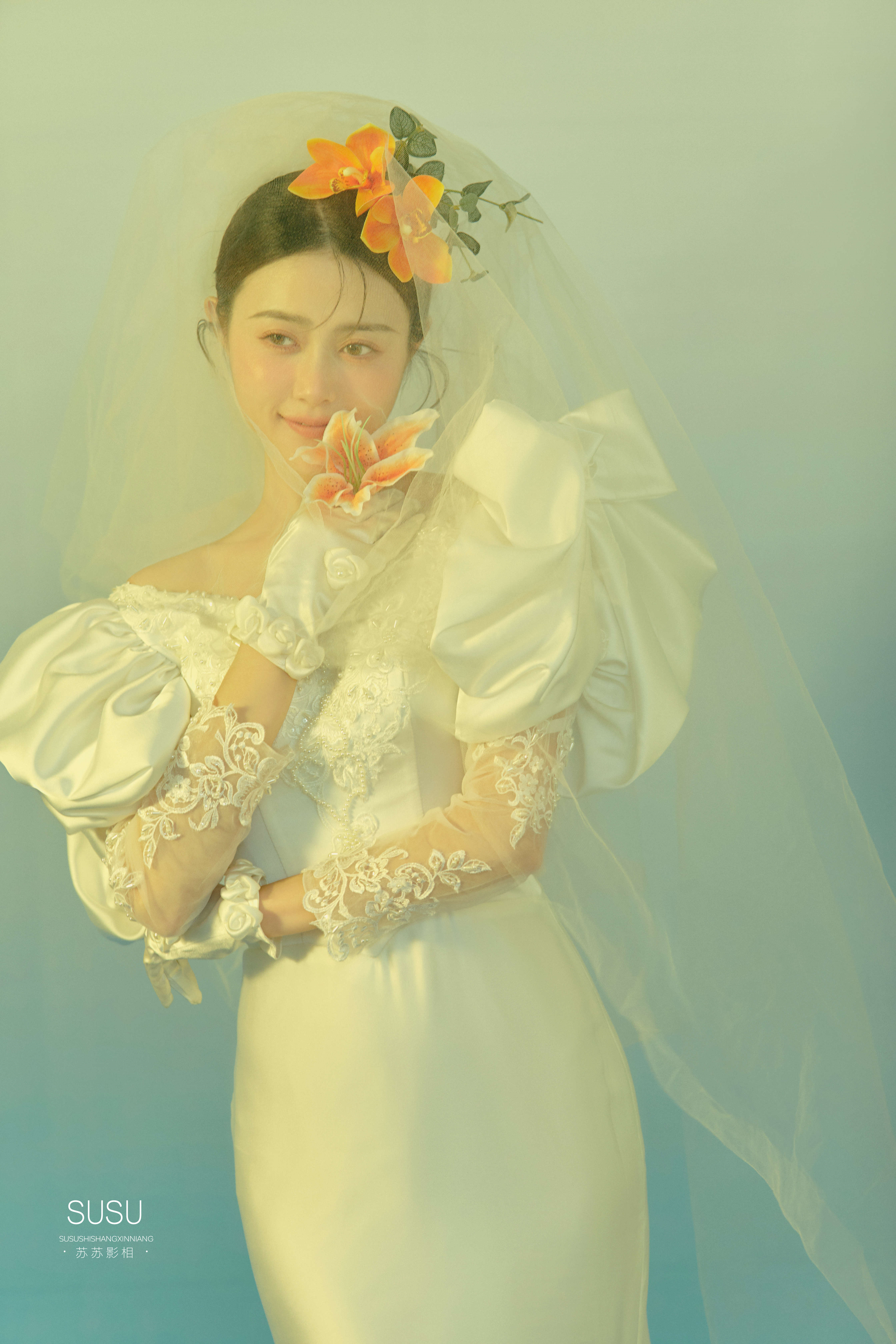 美的像80年代的港星，让婚纱照成为复古经典