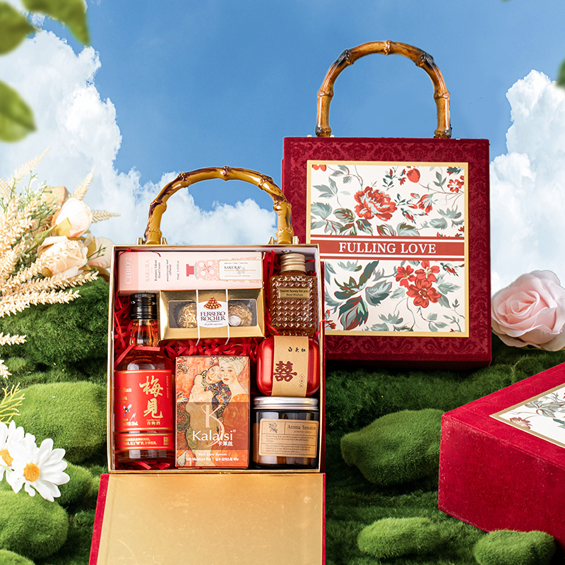 【婚礼纪推荐】神秘花园竹节手提箱中式伴手礼