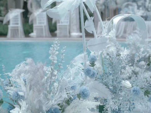 【策划共禾】Tiffany蓝色浪漫户外泳池婚礼